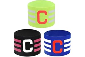 Dokpav 3 Stück Fußball Spielführer-armbinde, Verstellbare Größe Elastische Kapitänsbinde Armbinde, Fußball Captain Armband, Elastic Kapitäns Armbinde, Fußball Elastic Armbinden für Kinder, Erwachsene