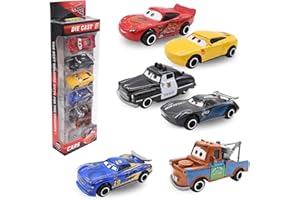 NEWTIC 6 Stück Spielzeugauto Set, Springendes Trägheits Stunt Auto, Legierung zurückziehen Katapult Auto, Kinderidee Spielfahrzeuge für Geburtstagsfeiern, geeignet für Kinder ab 3 Jahren