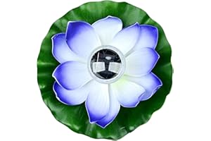 Lychee Luci Galleggianti Solari Esterno, RGB Lotus Flower Wishing Pond Light,IP65 LED Floating Light Impermeabile per Esterne, Giardino, Piscina, Stagno (Viola)
