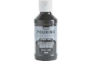 Pebeo Pouring Experiences 524621, Pittura Acrilica Premiscelata, 118 ml, Grigio