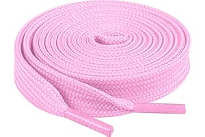 TBOC Lacets Ruban Plats Couleurs Lacet Plat [90-120-140 cm] Chaussures Baskets Patin Sport | Compatible avec Chaussure Converse Nike Air Force Adidas Stan Smith Puma Timberland Vans pour Enfant Adulte