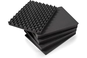 B&W International GmbH B&W - vorgestanzter Würfelschaum - 5tlg. Set - für unseren Robusten Outdoor Transportkoffer - Typ 2000, Schwarz