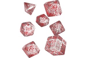 Q WORKSHOP Elvish Dice Transparent/Red (7)