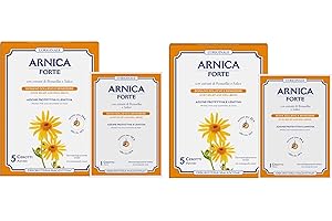 Erboristeria Magentina Arnica Forte 10 Cerotti Monouso - Cerotto Cosmetico Formulato con Estratti Vegetali, tra cui Arnica Montana e Artiglio del Diavolo (2 Confezioni da 5)