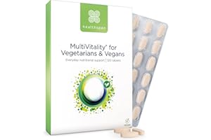 Healthspan Multivitamin for Vegetarians & Vegans (120 Tablets) | Promotes Immune Health and Energy Levels | Supports Bones, Teeth & Muscles | Includes Vitamins B12 & D, Calcium, Iron & Zinc | Vegan