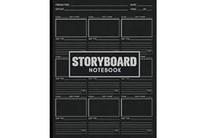 Storyboard Notebook: 9x9 Story Board Layout Templates, Blank Storytelling Sketchbook, 8.5 x 11 Size With 200 Pages Film Writing Sheets, 16:9 Frame Picture Book For Writers, Film Makers
