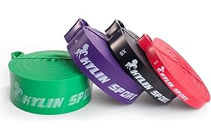 KYLIN SPORT Bande Elastique de Résistance Bande Latex de Yoga Bande d'entraînement pour Musculation Crossfit Récupération Pilates Kinésithérapie Culturisme pour Homme Femme