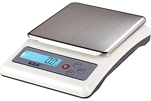 G&G KF6K Küchenwaage, 6kg /0.1g, einstellbare Abschaltautomatik, Feinwaage Digitalwaage, mit Netzteil und Batterien