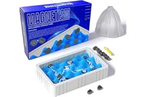 LURNODY Schach Magnetisch Lernspielzeugset Mit Zwei Spielmodi, Magnetsteine Spiel Mit Schnur Zweiseitiger Kampf, Tischmagnetspiel Geeignet für Familienpartyspiele für Kinder und Erwachsene