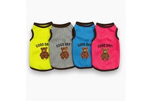Yellowcult Cute Pet T-Shirt Clothes, Summer Sweetshirts Teddy Pet Random Design mesh Outfit for Small Dog, cat, Puppy, Kitten, Diwali, Festival, Travel, Outing, Photos (XS- Any 1)