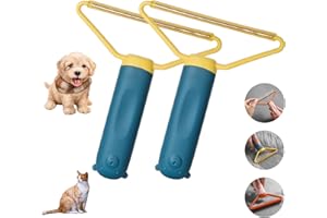 MANDARINMELON Pack x 2 Quita Pelos Mascota: Accesorios para Perros Y Gatos Removedor De Pelo. Quita Pelusas para Ropa, Sofá Cama Alfombras y Telas. Quitapelos. Lint Remover (Azul x 2)