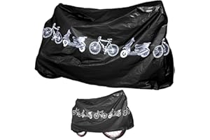 FIDGET PACK Funda protectora para bicicleta, impermeable, protección UV, para bicicleta de montaña, ciclomotor (110 x 2 00 cm, negro)