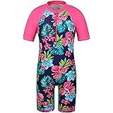 HUAANIUE Girls 2-12Y CocoTree with Heart Swimming Suit 50+UV Sun Protection Swimsuit Costume