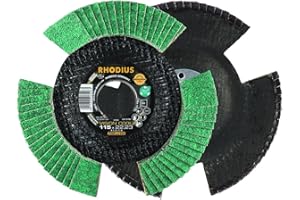 KAYSER GmbH 207084, Disco abrasivo lamellato K.60, Diametro: 115 mm, foro: 22,2 mm