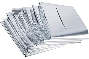 Tebery 15 Premium Couverture de Survie - XL 210cm x 160cm - L’Isolation de Haute Densité - Réutilisable, Imperméable - Couverture de Survie d'urgence| Premiers Soins, Camping et Randonnée