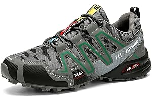 WYUKN Scarpe da Ciclismo MTB，Scarpe da Moto da Uomo Scarpe da Bicicletta Impermeabili in Tessuto Oxford Scarpe da Ginnastica da Trekking Invernali Invernali