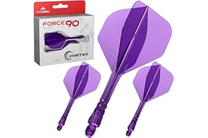 Mission Darts | Force 90 Vortex | Freccette modellate di precisione integrato e sistema di asta | stili multipli | diversi colori.