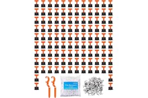 SEESUNO 652 PCS Professional Tile Leveling System Kit: Includes 100 Levelling Clips, 2 Wrench, 500 Spacers (2mm) + 50x 1.5mm Alignment Needles - Complete Tool Kit for Flawless Flush Wall & Floor Tilin