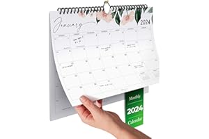 Wall Calendar 2024 UK - 2024 Calendar Month to View - Seasonal Flowers - Family Calendar 2024-2024 Wall Calendar for Easy & Efficient Planning - Calendar 2024 UK Family Planner from Milula Studios
