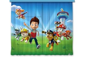 AG Design Paw Patrol - Cortinas bajo el Agua, 2 Piezas, Multicolor, 180 x 160 cm