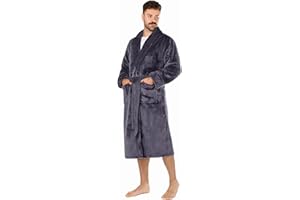 LEBENGOOD Bata Hombre Invierno, Albornoz Hombre Coralina, Batas de Casa Polar, Suave, Acogedor, Microfibra OEKO-TEX®