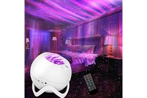 MHAZDZE Sternenhimmel projektor, Galaxie Projektor mit Bluetooth, Fernbedienung, 360-Grad-Panorama-Sternenhimmel, 8 weiße Rausch-Nachtlicht für Schlafzimmer, Party, Heimkino