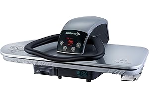 Steam Ironing Press 81HD Silver Heavy Duty Professional 81cm by Speedypress (+ Free Iron Attachment, Anti-Scale Water Filter, Replacement Cover & Foam Underfelt)