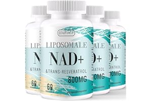 COUTIHOT Supplément liposomal de NAD+ avec trans-resvératrol 800mg par portion - Absorption élevée - 60 capsules molles végétales - Anti-âge, soutien cognitif & énergétique (4PACK)