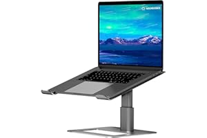 SOUNDANCE Laptop-Ständer für Schreibtisch, verstellbar, ergonomischer Laptop-Ständer für den Schreibtisch, Metall-Halterung, kompatibel mit10 bis 17,3 Zoll (25,4-43,9 cm) Computer, grau