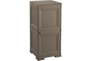 Tontarelli 8085564909 Omnimodus Schrank mit 2 Fächern und 1 Vollblatt-Tür, Kunststoff, Schokoladenbraun