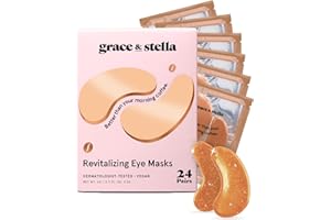grace & stella Caffeine Under Eye Patches – Awakening Eye Patches for Puffy Eyes and Dark Circles – plastry pod oczami