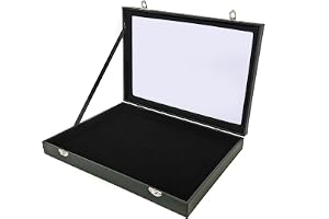 Yudu Mångfunktions Box Displaylåda Smyckesfack Smyckesbricka Glaslock Utan Avdelning
