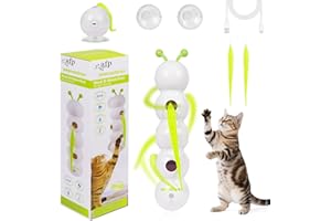 OSDUE Zabawki dla kotów, interaktywna zabawka dla kotów, zabawki dla kotów, gry myśliwskie dla kotów z futrzanym ogonem i przyssawką dla kotów, wusel robak inteligentny motyw, ściana i okno zabawka z