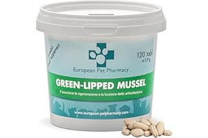 European Pet Pharmacy – Integratori per Cani per Articolazioni –Glucosamina Cani e Gatti Condroitina Cozze Verdi, per Animali con Dolori Articolari Età 5+ Mesi, 120 Compresse