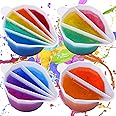 LET'S RESIN Silicone Split Cups,4Pcs Thicken&Reusable Resin Mixing Cups with 2-5Channels,Dividers Paint Supplies,Fluid Art for Resin Crafts,Acrylic Paint Pouring,Drawing, White