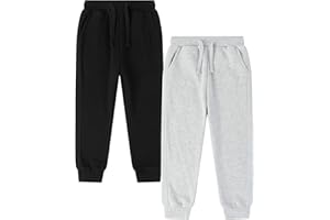 AMOMÍ Pantalón Deportivo Niño Algodón Chándal Rizo Pantalones Largos Jogging Térmico Elástico Suave Cómodo Resistente Invierno Colección Escolar Casual Tallas 4 5 6 7 8 10 12 14 Años