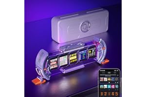 Divoom Times Gate WiFi Pixel Art Pantalla Informativa,5pcs 128 * 128 IPS Pantalla,LED Digital Reloj Luces Decorativo con App Control para Gaming Room Table Setup Decoración