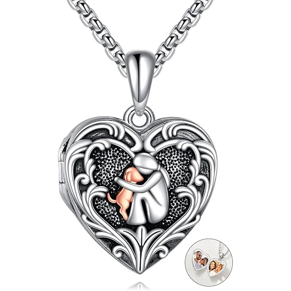 TANGPOET 925 Sterling Silber Halskette Mit Wolf/Elefant Anhänger – Kristall-Detail, Verstellbare Länge, In Geschenkbox