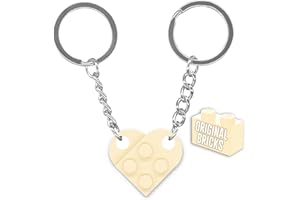 NUMEROPHI Genérico LegoLove Llaveros Para Parejas Originales | Ladrillos Auténticos | Inauguración Casa Nueva | Bricks de Construcción originales | Idea San Valentin Aniversario Coche Puzzle