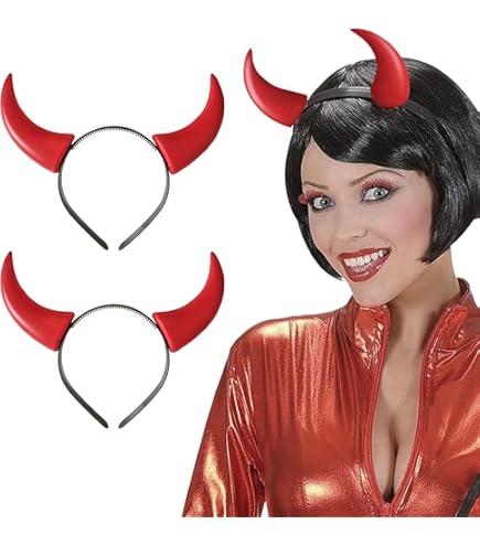 3 Serre-Têtes Cornes De Diable Avec LED - Accessoire Halloween, Fête Déguisement