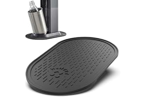 Tyywjw Tappetino in silicone nero per Sodastream Duoantigoccia, accessorio per spruzzatore di acqua duo, tappetino antiscivolo in silicone, accessorio per Sodastream Duo o sodastream e-duo