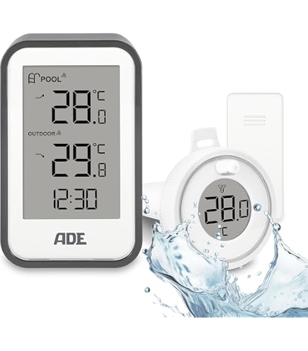 Thermomètre Piscine Radio-Piloté TFA Venice - Mesure Température Eau Avec Sonde Flottante
