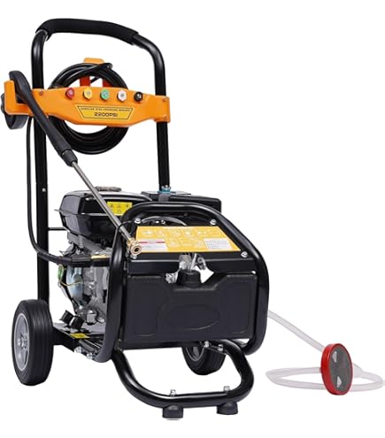 Idropulitrice A Benzina 7.5HP - 2200 PSI Con 5 Ugelli | Portatile Per Auto, Giardino E Pavimenti - Foto 7