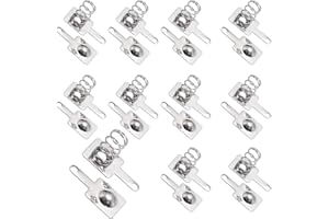 sourcing map 10 Set Battery Spring Metal Contact Plate 8mm x 9mm Positive Negative Unipolar Conversion Nickeling Plate for Battery Holder and Electronic Toys