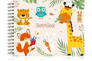 XREE Carnet Dessin, Bloc Dessin A4 Cahier de Dessin Enfant Carnet de Croquis avec Reliure Spirale Cadeau pour Enfants Débutants en Peinture pour Dessiner Écrire Dessiner