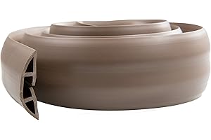 ProTech - Passage de Câbles de Plancher - PVC Souple - Protection pour Câbles/Cordons/Fils - Maison/Bureau/Entrepôt - Facile à Dérouler/Couper - Marron - 2 m