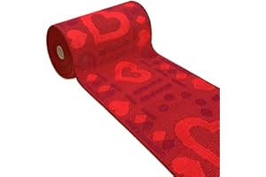 emmevi Tappeto Cucina Antiscivolo Cuori 3D Lavabile Moderno Varie Misure MOD.CLELIA Dis.A 50X110 Bordeaux