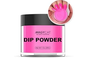 MAGYCAT Dip Powder Pink Color 1 Oz/28g Nail Dipping Powder French Nails Art Starter Manicure DIY Salon Home Gift for Women,No Need Nail Lamp Cured