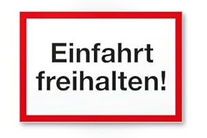 KOMMA SECURITY einfahrt freihalten (bianco/rosso)
