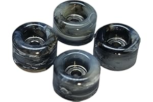 SPITBOARDS Fingerboard Urethane Swirl Wheels 60D with Real Ball Bearings Professional CNC Quality - Swirl Black